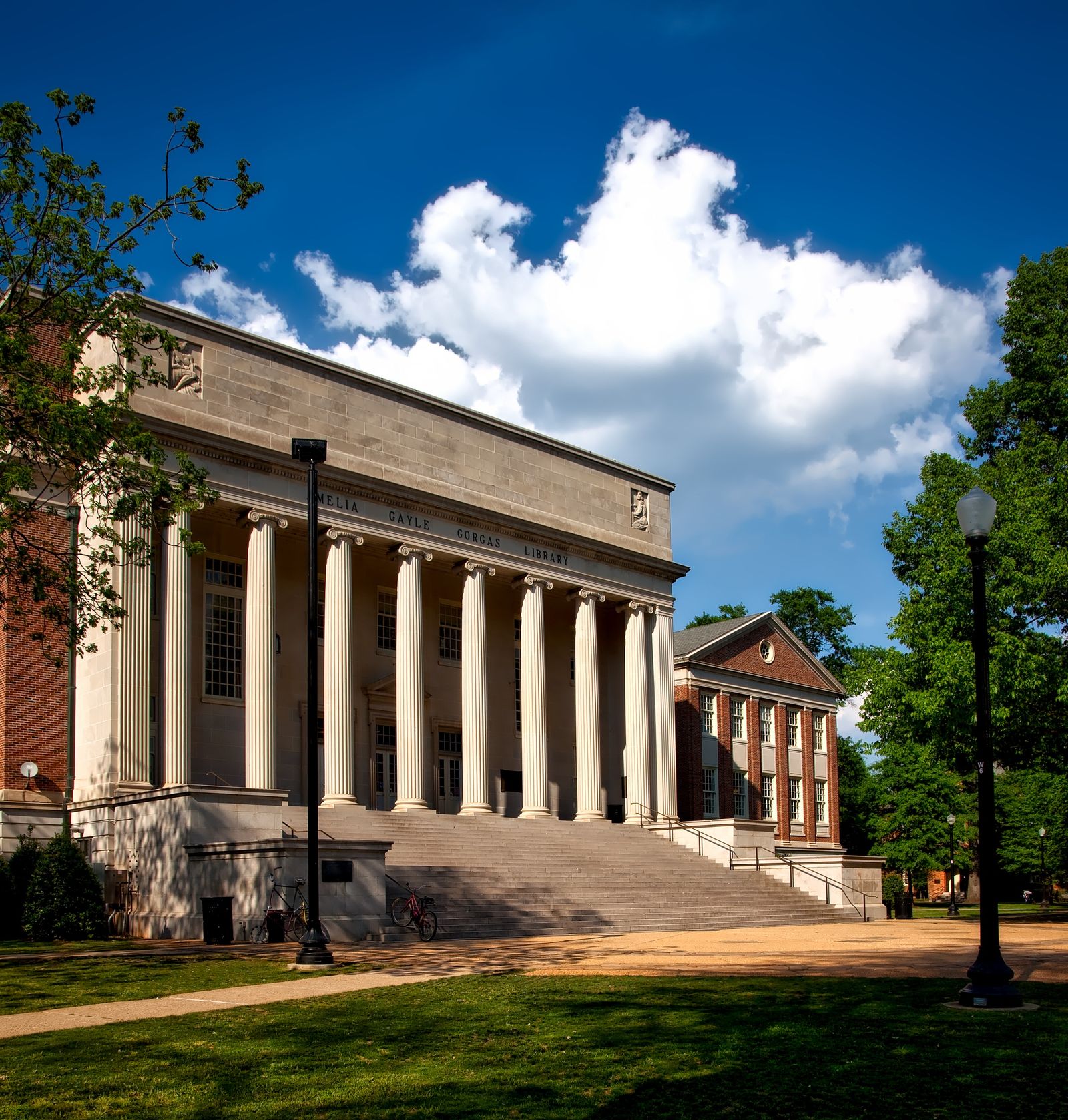 Students on a university campus